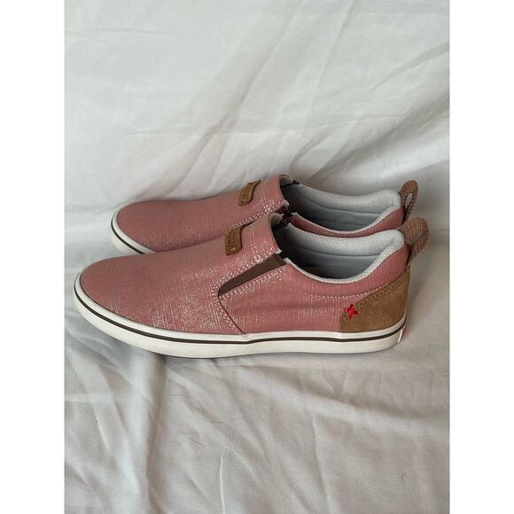 Xtratuf-canvas sharkbyte deck shoe-stone washer canvas-pink-women’s size 8 - Picture 7 of 8